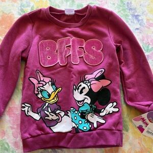 NWT Disney Daisy and Minnie Mouse Sweatshirt 5T